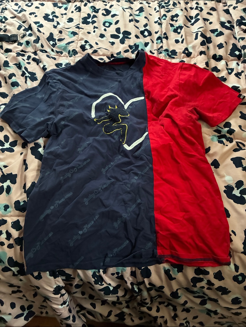 Red and blue guilty pleasure shirt